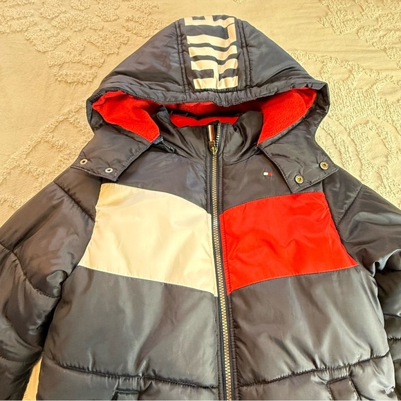 Tommy Hilfiger Kids' Navy and Red Hooded Jacket - Picture 2 of 5
